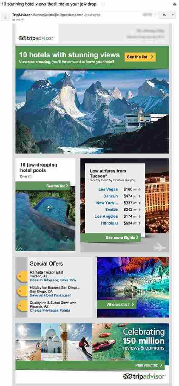 看旅游社区TripAdvisor如何做邮件营销（上）