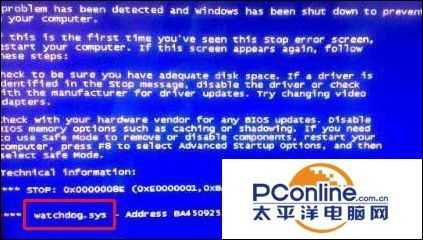 Win7看视频时突然出现watchdog.sys蓝屏该如何解决?