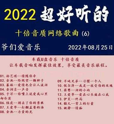 群星《2022超好听的十倍音质网络歌曲（6)》WAV分轨