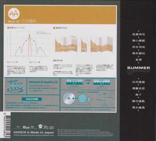 张国荣《SummerRomance87》MQA-UHQ头版限量编号[低速原抓WAV+CUE]