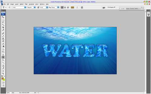 Photoshop 海洋艺术文字效果