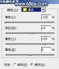 Photoshop将池塘边的人物图片调制成梦幻的蓝黄色效果