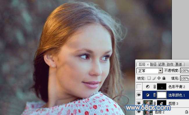 Photoshop将外景美女图片调制出朦胧的淡蓝色