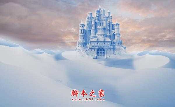 photoshop合成制作漂亮的雪景卡通乐园