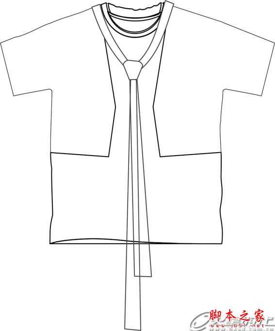 CorelDRAW(CDR)设计制作夏装男士衣服款式图实例教程图文详解