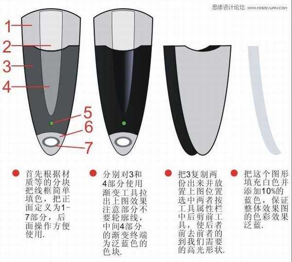 Coreldraw绘制黑色金属质感效果的立体U盘教程