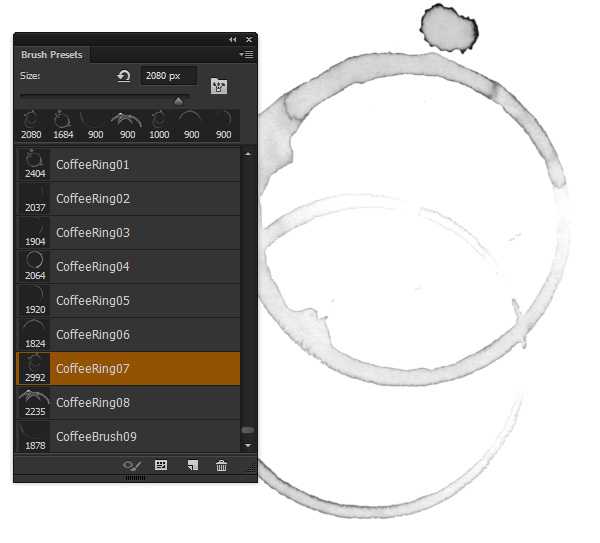 PS创建漂亮独一无二的咖啡渍笔刷
