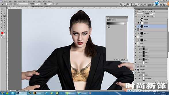 Photoshop打造超酷的性感模特商业后期修图教程