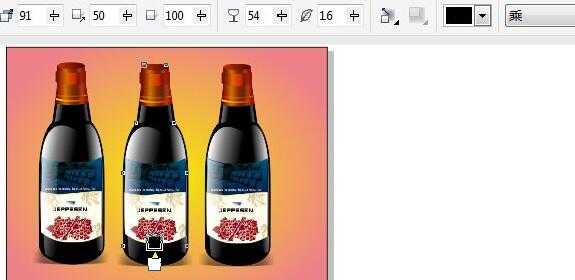 CorelDRAW绘制红酒酒瓶教程