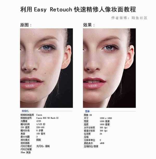 PS插件Easy Retouch快速精修人像皮肤妆面教程