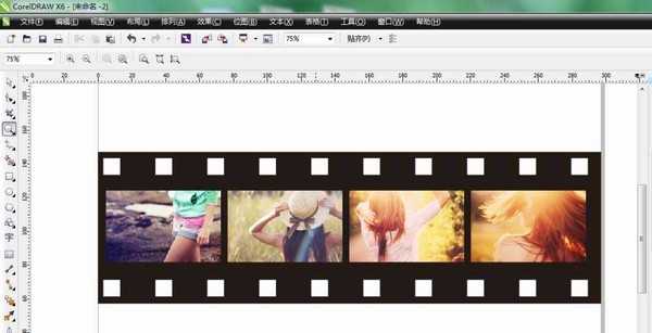 cdr怎么设计精美的胶卷相册?