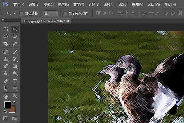 ps cs6怎么给照片添加阴影线效果?