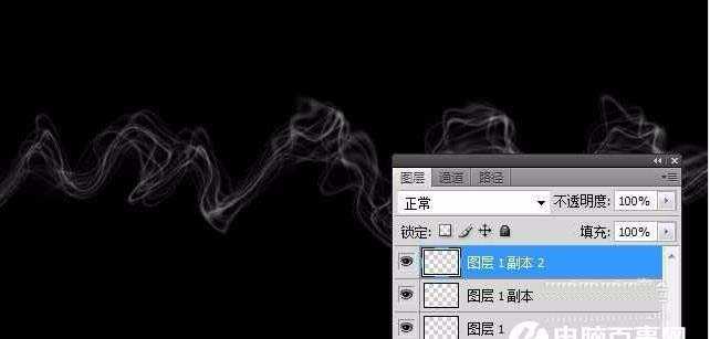 ps怎么设计一条漂浮的的烟雾曲线?