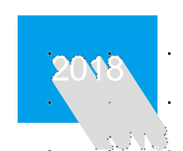 cdr怎么制作长阴影 CorelDRAW 2018给字体快速加长阴影效果教程