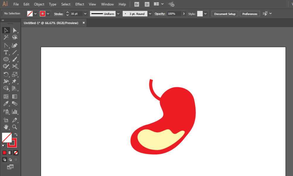 ai怎么设计胃的图标? ai绘制胃logo的教程
