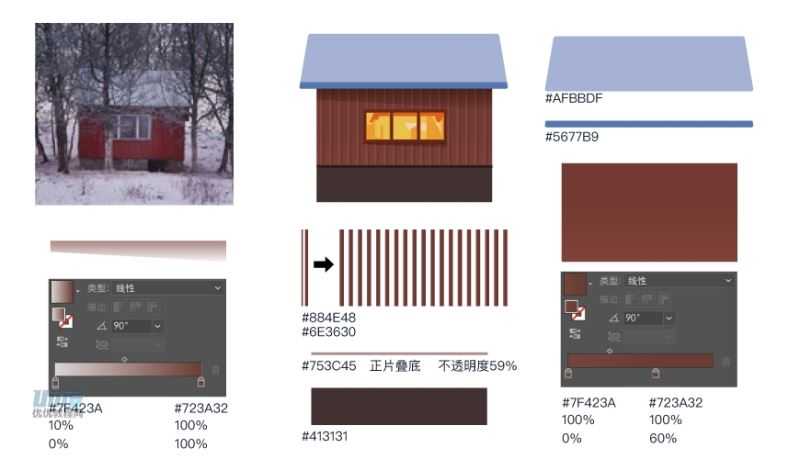 AI+PS制作超美极光雪景插画壁纸