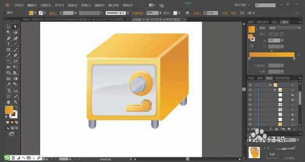 ai怎么设计2.5d立体效果的保险箱? ai储物柜的画法