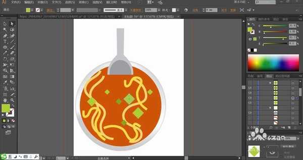 ai怎么设计一碗方便面? ai方便面插画的画法