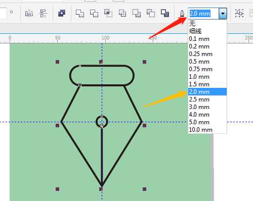 cdr怎么画钢笔笔尖形状? cdr钢笔头笔尖矢量图的画法
